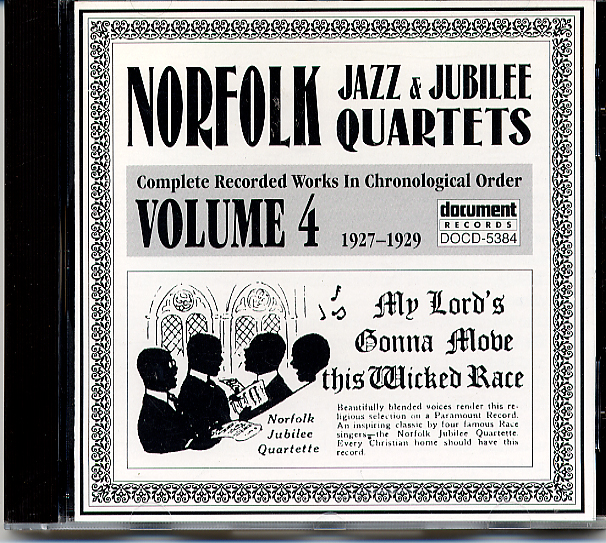 Norfolk Jazz and Jubilee Quartets - Vol. 4 / Document CD-5384 – Down ...