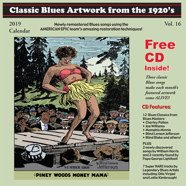 2019 Classic Blues Artwork Calendar with remastered 23 cut CD Down